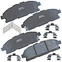 Brake Pads: With Hardware, Ceramic, Long Life and Quiet