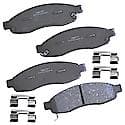 Brake Pads: With Hardware, Ceramic, Long Life and Quiet