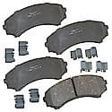 Brake Pads: With Hardware, Ceramic, Long Life and Quiet