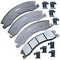 Brake Pads: With Hardware, Semi-metallic, Long Life and Quiet