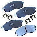 Brake Pads: With Hardware, Semi-metallic, Long Life and Quiet