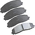 Brake Pads: With Hardware, Semi-metallic, Long Life and Quiet