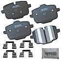 Brake Pads: With Hardware, Semi-metallic, Better Performance, Quiet, Less Dust