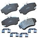 Brake Pads: With Hardware, Ceramic, Long Life and Quiet