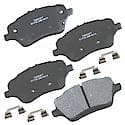 Brake Pads: With Hardware, Semi-metallic, Long Life and Quiet