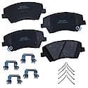 Brake Pads With Hardware, Ceramic, Long Pad Life, Quiet Braking