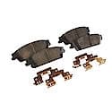 Rear Disc Brake Pad Set with Clips