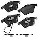 Brake Pads With Hardware, Semi-Metallic, Long Pad Life, Quiet Braking