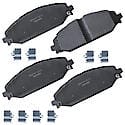 Brake Pads With Hardware, Ceramic, Long Pad Life, Quiet Braking