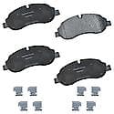 Brake Pads: With Hardware, Semi-metallic, Long Life and Quiet