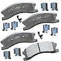 Brake Pads: With Hardware, Semi-metallic, Long Life and Quiet