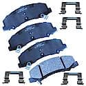 Brake Pads: With Hardware, Ceramic, Long Life and Quiet