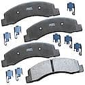 Brake Pads: With Hardware, Semi-metallic, Long Life and Quiet