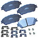 Brake Pads: With Hardware, Semi-metallic, Long Life and Quiet