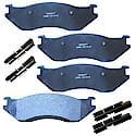 Brake Pads: With Hardware, Semi-metallic, Long Life and Quiet