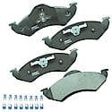 Brake Pads: With Hardware, Semi-metallic, Long Life and Quiet