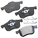 Brake Pads: With Hardware, Semi-metallic, Long Life and Quiet