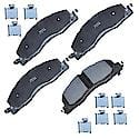 Brake Pads: With Hardware, Semi-metallic, Long Life and Quiet