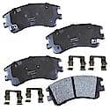 Brake Pads: With Hardware, Semi-metallic, Long Life and Quiet