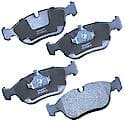 Brake Pads: With Hardware, Semi-metallic, Long Life and Quiet