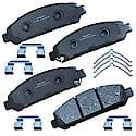 Brake Pads: With Hardware, Ceramic, Long Life and Quiet