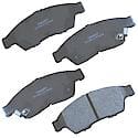 Brake Pads Without Hardware, Semi-Metallic, Long Pad Life, Quiet Braking