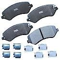 Brake Pads: With Hardware, Semi-metallic, Long Life and Quiet