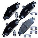 Brake Pads: With Hardware, Semi-metallic, Long Life and Quiet