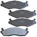 Brake Pads Without Hardware, Semi-Metallic, Long Pad Life, Quiet Braking