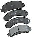 Brake Pads Without Hardware, Semi-Metallic, Long Pad Life, Quiet Braking