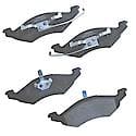 Brake Pads Without Hardware, Semi-Metallic, Long Pad Life, Quiet Braking