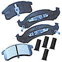 Brake Pads: With Hardware, Semi-metallic, Long Life and Quiet