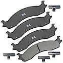 Brake Pads: With Hardware, Semi-metallic, Long Life and Quiet