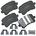 Brake Pads With Hardware, Ceramic, Longer Life, Quiet, Low Dust