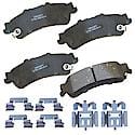 Brake Pads: With Hardware, Ceramic, Long Life and Quiet