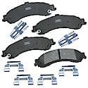 Brake Pads: With Hardware, Ceramic, Long Life and Quiet