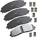 Brake Pads: With Hardware, Semi-metallic, Long Life and Quiet