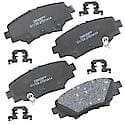 Brake Pads With Hardware, Ceramic, Long Pad Life, Quiet Braking