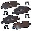 Brake Pads: With Hardware, Semi-metallic, Long Life and Quiet