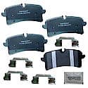 Brake Pads: With Hardware, Semi-metallic, Better Performance, Quiet, Less Dust