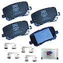 PD Brake Pads With Hardware, Semi-Metallic, Designed For Police Or Emergency Vehicle