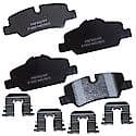 Brake Pads: With Hardware, Semi-metallic, Better Performance, Quiet, Less Dust