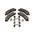 Rear Disc Brake Pad Kit with Brake Pads, Clips, and Bolts