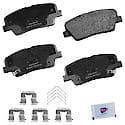 Brake Pads With Hardware, Ceramic, Long Pad Life, Quiet Braking