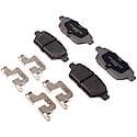 Ceramic Rear Disc Brake Pad Set with Hardware