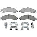 Ceramic Rear Disc Brake Pad Set with Hardware