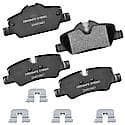 Brake Pads: With Hardware, Semi-metallic, Long Life and Quiet