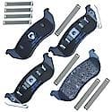 Brake Pads With Hardware, Ceramic, Long Pad Life, Quiet Braking