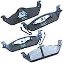 Brake Pads: With Hardware, Semi-metallic, Long Life and Quiet