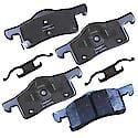 Brake Pads: With Hardware, Semi-metallic, Long Life and Quiet